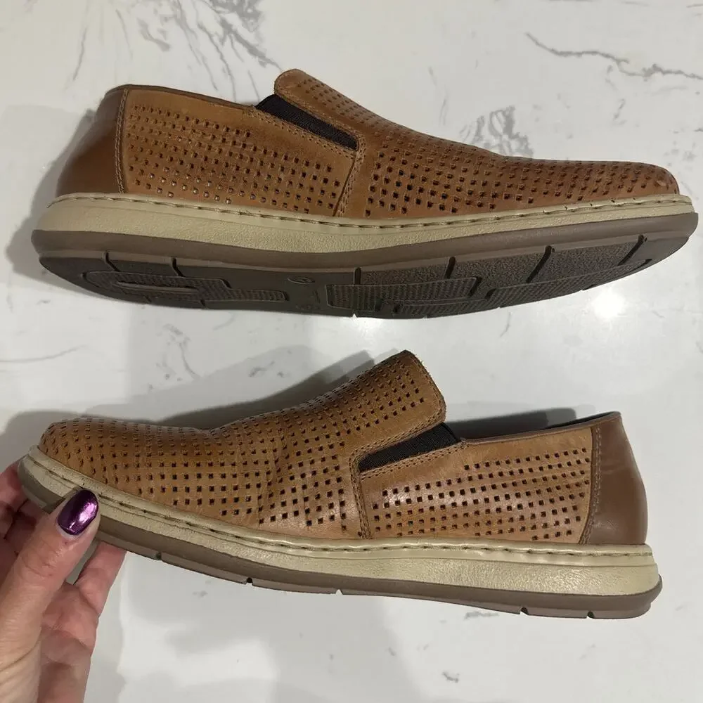 Men's Rieker 17376-25 Randall 76 Toffee/Cinnamon Leather Slip-On, Size 42, EUC